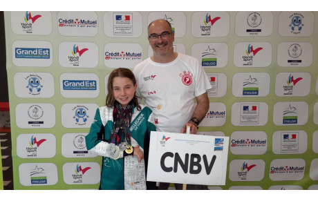 Six médailles au Championnat de France des Jeunes Handisport pour Manon du CNBV à Verdun 