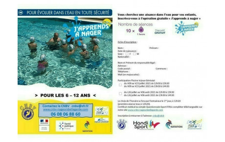 Opération &quot;J'apprends à nager 2021&quot;