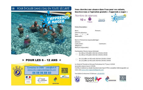 Opération &quot;J'apprends à nager 2024&quot;